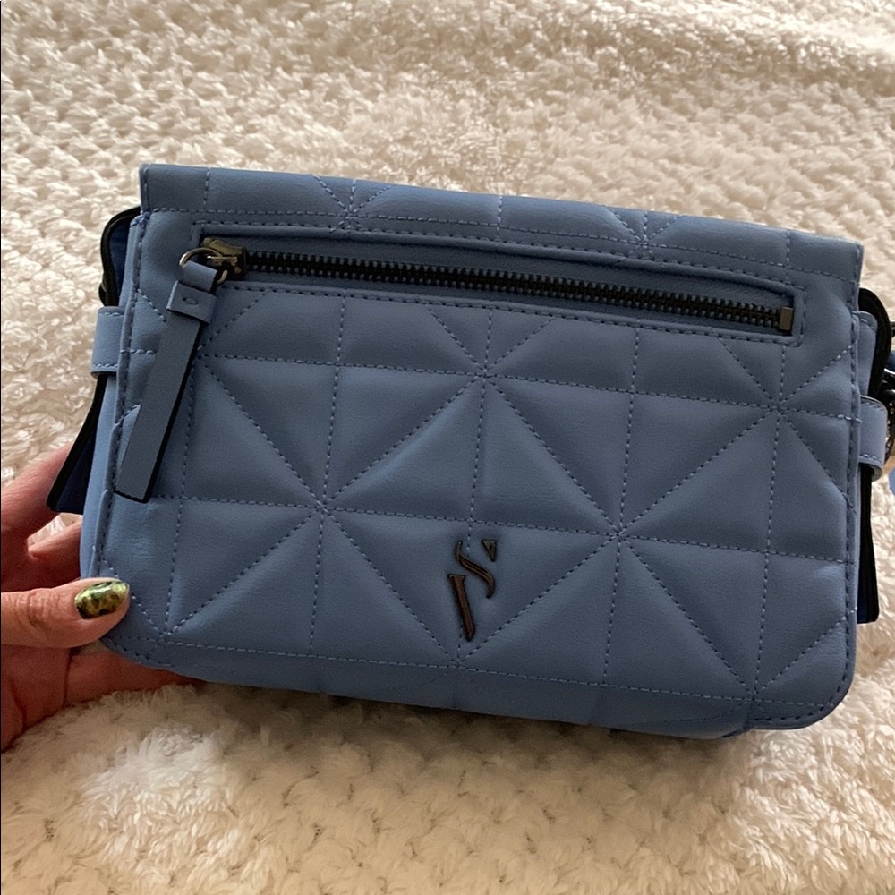 Simply Vera Vera Wang Light Blue Quilted Crossbody Bag